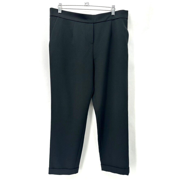 R | Label The Reset Large Dress Pants Black Pull-on Quiet Luxury Caspule Office - Picture 12 of 12